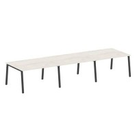 Metal System Style БА.ПРГ-3.3 (Дуб Наварра/антрацит) Переговорный стол (3 столешницы) на А-образном м/к