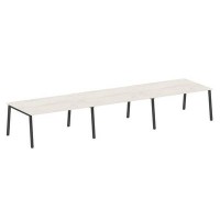 Metal System Style БА.ПРГ-3.4 (Дуб Наварра/антрацит) Переговорный стол (3 столешницы) на А-образном м/к