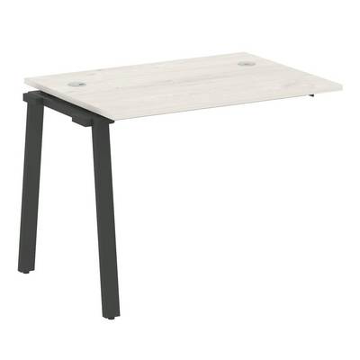 Metal System Style БА.ПРС-СП-1.1 (Дуб Наварра/антрацит) Проходной наборный на А-образном м/к элемент рабочей станции (проходная опора Б.ОСП-72, столешница, комплект траверс)