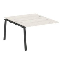 Metal System Style БА.ПРС-СП-2.2 (Дуб Наварра/антрацит) Проходной наборный элемент рабочей станции на А-образном м/к (проходная опора Б.ОСП-147, две столешницы, два комплекта траверс)