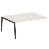 Metal System Style БА.ПРС-СП-2.5 (Дуб Наварра/антрацит) Проходной наборный элемент рабочей станции на А-образном м/к (проходная опора Б.ОСП-147, две столешницы, два комплекта траверс)