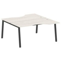 Metal System Style БА.РАС-СА-2.1 (Дуб Наварра/антрацит) Рабочая станция криволинейная на А-образном м/к