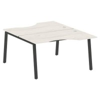 Metal System Style БА.РАС-СА-2.2 (Дуб Наварра/антрацит) Рабочая станция криволинейная на А-образном м/к