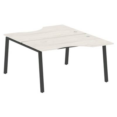 Metal System Style БА.РАС-СА-2.2 (Дуб Наварра/антрацит) Рабочая станция криволинейная на А-образном м/к