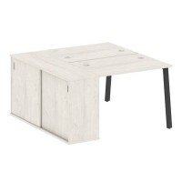 Metal System Style БА.РС-СШК-1.1 (Дуб Наварра/антрацит) Рабочая станция на А-образном м/к с опорным шкафом-купе