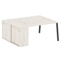 Metal System Style БА.РС-СШК-1.3 (Дуб Наварра/антрацит) Рабочая станция на А-образном м/к с опорным шкафом-купе