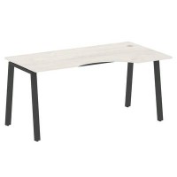 Metal System Style БА.СА-1 Пр (Дуб Наварра/антрацит) Стол криволинейный правый на А-образном м/к