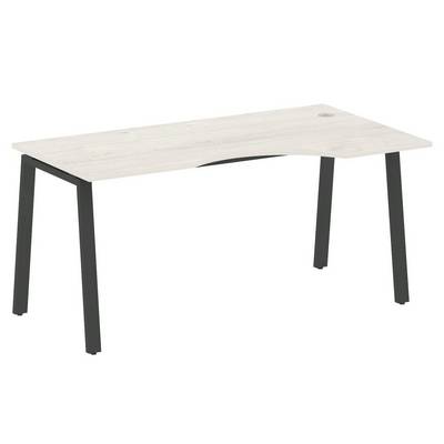 Metal System Style БА.СА-1 Пр (Дуб Наварра/антрацит) Стол криволинейный правый на А-образном м/к