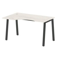 Metal System Style БА.СА-2 Л (Дуб Наварра/антрацит) Стол криволинейный левый на А-образном м/к