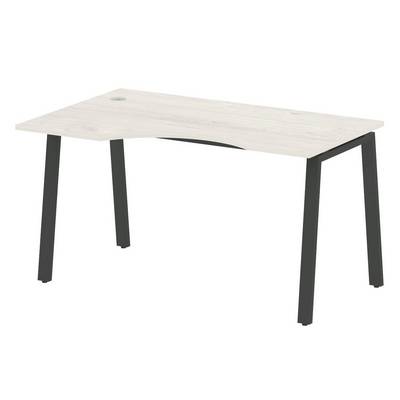 Metal System Style БА.СА-2 Л (Дуб Наварра/антрацит) Стол криволинейный левый на А-образном м/к