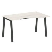 Metal System Style БА.СА-2 Пр (Дуб Наварра/антрацит) Стол криволинейный правый на А-образном м/к