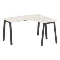 Metal System Style БА.СА-3 Пр (Дуб Наварра/антрацит) Стол криволинейный правый на А-образном м/к