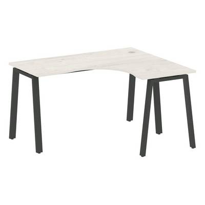 Metal System Style БА.СА-3 Пр (Дуб Наварра/черный) Стол криволинейный правый на А-образном м/к