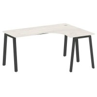 Metal System Style БА.СА-4 Пр (Дуб Наварра/антрацит) Стол криволинейный правый на А-образном м/к