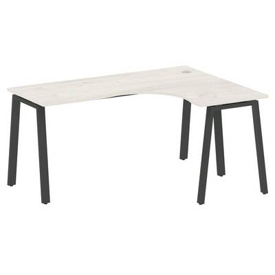 Metal System Style БА.СА-4 Пр (Дуб Наварра/антрацит) Стол криволинейный правый на А-образном м/к