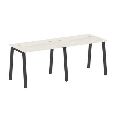 Metal System Style БА.СМ-2.1 (Дуб Наварра/антрацит) Рабочая станция на 2 раб.места на А-образном м/к