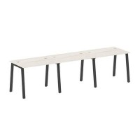 Metal System Style БА.СМ-3.1 (Дуб Наварра/антрацит) Рабочая станция на 3 раб.места на А-образном м/к