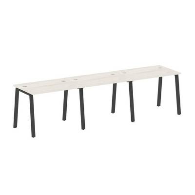 Metal System Style БА.СМ-3.1 (Дуб Наварра/антрацит) Рабочая станция на 3 раб.места на А-образном м/к