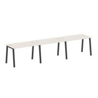 Metal System Style БА.СМ-3.2 (Дуб Наварра/черный) Рабочая станция на 3 раб.места на А-образном м/к