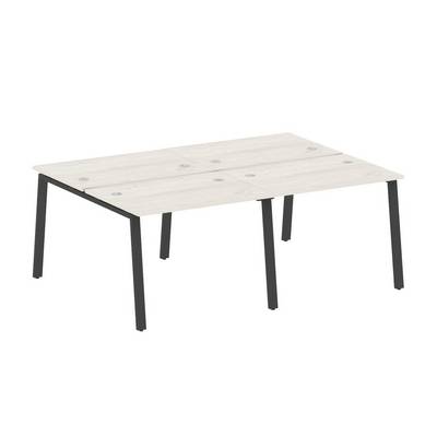 Metal System Style БА.СМ-4.1 (Дуб Наварра/черный) Рабочая станция на 4 раб.места на А-образном м/к