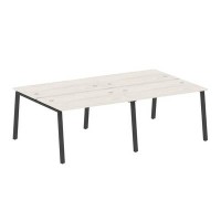 Metal System Style БА.СМ-4.2 (Дуб Наварра/черный) Рабочая станция на 4 раб.места на А-образном м/к