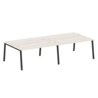 Metal System Style БА.СМ-4.4 (Дуб Наварра/черный) Рабочая станция на 4 раб.места на А-образном м/к