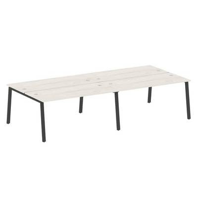 Metal System Style БА.СМ-4.4 (Дуб Наварра/антрацит) Рабочая станция на 4 раб.места на А-образном м/к