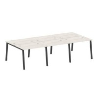 Metal System Style БА.СМ-6.1 (Дуб Наварра/черный) Рабочая станция на 6 раб.мест на А-образном м/к