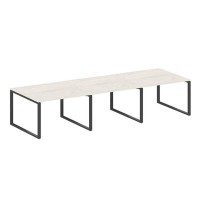 Metal System Style БО.ПРГ-3.2 (Дуб Наварра/антрацит) Переговорный стол (3 столешницы) на О-образном м/к