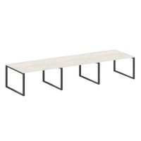 Metal System Style БО.ПРГ-3.3 (Дуб Наварра/антрацит) Переговорный стол (3 столешницы) на О-образном м/к