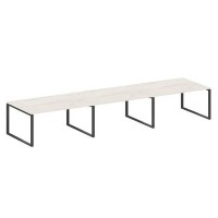 Metal System Style БО.ПРГ-3.4 (Дуб Наварра/антрацит) Переговорный стол (3 столешницы) на О-образном м/к