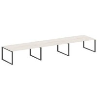 Metal System Style БО.ПРГ-3.5 (Дуб Наварра/антрацит) Переговорный стол (3 столешницы) на О-образном м/к