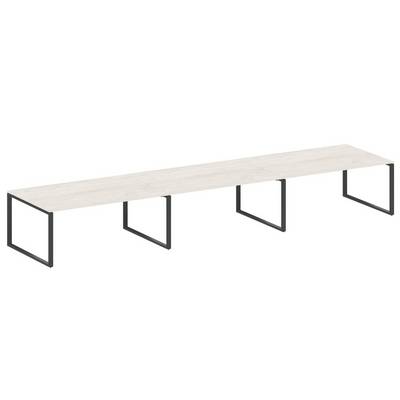 Metal System Style БО.ПРГ-3.5 (Дуб Наварра/антрацит) Переговорный стол (3 столешницы) на О-образном м/к