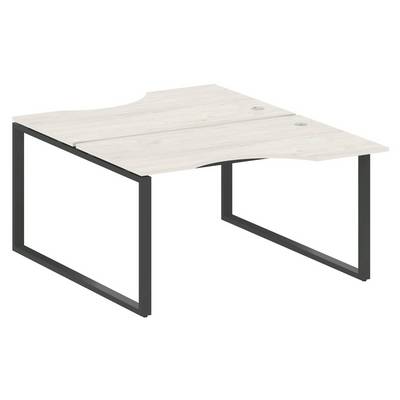 Metal System Style БО.РАС-СА-2.2 (Дуб Наварра/черный) Рабочая станция криволинейная на О-образном м/к