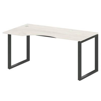 Metal System Style БО.СА-1 Л (Дуб Наварра/черный) Стол криволинейный левый на О-образном м/к