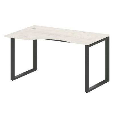 Metal System Style БО.СА-2 Л (Дуб Наварра/антрацит) Стол криволинейный левый на О-образном м/к