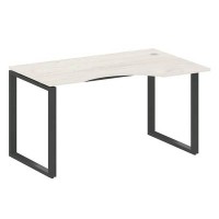 Metal System Style БО.СА-2 Пр (Дуб Наварра/антрацит) Стол криволинейный правый на О-образном м/к