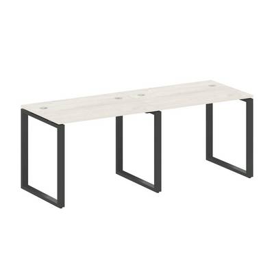 Metal System Style БО.СМ-2.1 (Дуб Наварра/черный) Рабочая станция на 2 раб.места на О-образном м/к