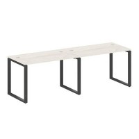 Metal System Style БО.СМ-2.2 (Дуб Наварра/черный) Рабочая станция на 2 раб.места на О-образном м/к