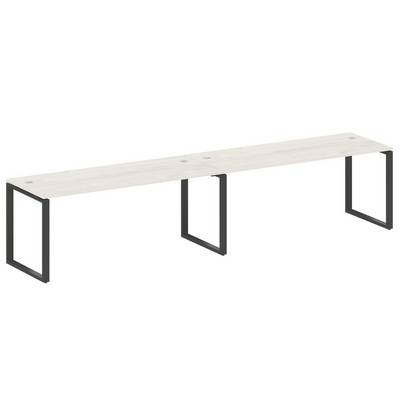 Metal System Style БО.СМ-2.5 (Дуб Наварра/черный) Рабочая станция на 2 раб.места на О-образном м/к