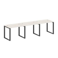 Metal System Style БО.СМ-3.1 (Дуб Наварра/черный) Рабочая станция на 3 раб.места на О-образном м/к