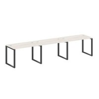 Metal System Style БО.СМ-3.2 (Дуб Наварра/черный) Рабочая станция на 3 раб.места на О-образном м/к