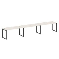 Metal System Style БО.СМ-3.4 (Дуб Наварра/черный) Рабочая станция на 3 раб.места на О-образном м/к