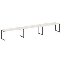 Metal System Style БО.СМ-3.5 (Дуб Наварра/черный) Рабочая станция на 3 раб.места на О-образном м/к