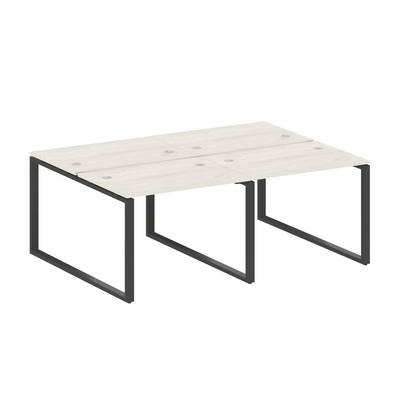 Metal System Style БО.СМ-4.1 (Дуб Наварра/антрацит) Рабочая станция на 4 раб.места на О-образном м/к