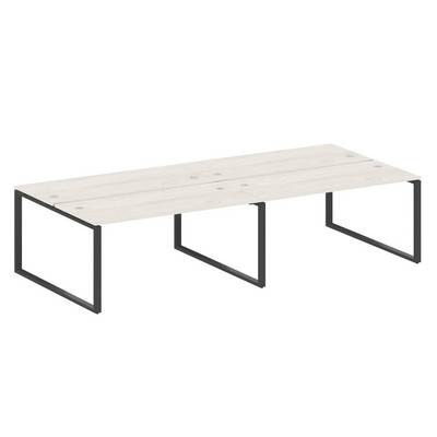 Metal System Style БО.СМ-4.4 (Дуб Наварра/антрацит) Рабочая станция на 4 раб.места на О-образном м/к