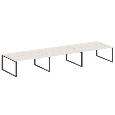 Metal System Style БО.СМ-6.5 (Дуб Наварра/черный) Рабочая станция на 6 раб.мест на О-образном м/к