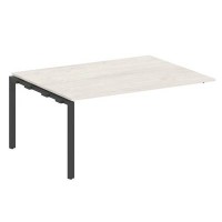 Metal System Style БП.ППРГ-4 (Дуб Наварра/черный) Проходной наборный элемент переговорного стола на П-образном м/к (проходная опора Б.ОСП-123, столешница, два комплекта траверс)