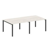 Metal System Style БП.ПРГ-2.2 (Дуб Наварра/антрацит) Переговорный стол (2 столешницы) на П-образном м/к