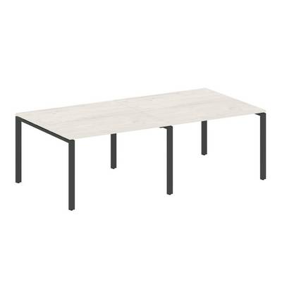 Metal System Style БП.ПРГ-2.2 (Дуб Наварра/антрацит) Переговорный стол (2 столешницы) на П-образном м/к